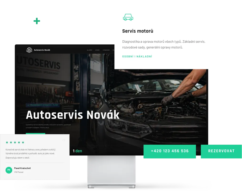 Mockup autoservisu