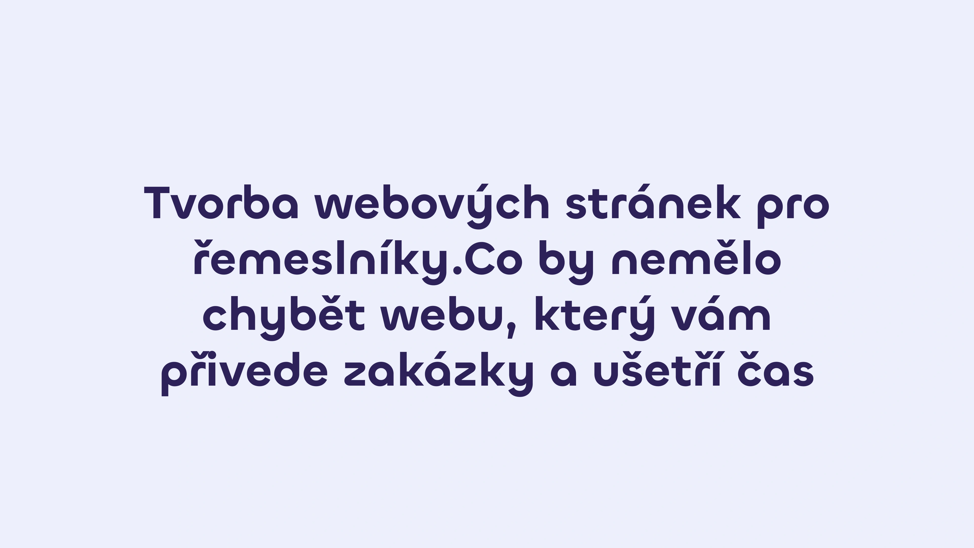 Tvorba webových stránek pro řemeslníky